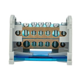 Шина на DIN-рейку в корпусе (кросс-модуль) 2х7 Rexant 11-2302-7