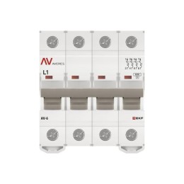 Выключатель автоматический модульный 4п L 1А 6кА AV-6 AVERES EKF mcb6-4-01L-av