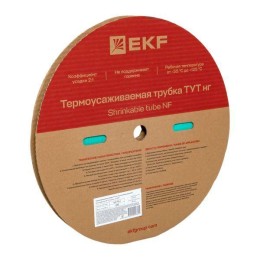 Трубка термоусадочная ТУТ нг 10/5 зел. (уп.100м) EKF tut-10-j