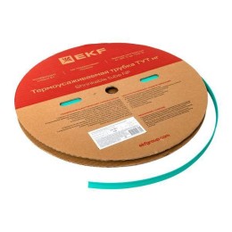 Трубка термоусадочная ТУТ нг 10/5 зел. (уп.100м) EKF tut-10-j