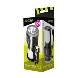 Фонарь аккумуляторный универсальный AccuF8-L1W/L24-bk 1Вт 83лм + боков. панель 24х0.1Вт 132лм аккум.