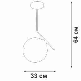 Люстра 1xE27 макс. 40Вт плафон ПП Vitaluce V29590-8/1PL