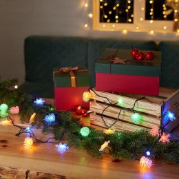 Гирлянда светодиодная универсальная 4.4м 30LED мультиколор 3Вт IP20 с контроллером 8 режимов с насад