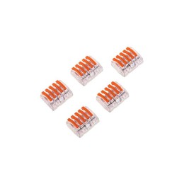 Клемма соединительная многоразовая 5-и проводная 0.08-4кв.мм прозр. (блист.5шт) Rexant 06-0205-B5