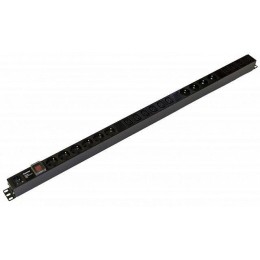 Блок розеток вертик. 10 розеток Schuko 10 розеток IEC320 C13 выкл. с подсветкой без кабеля питания в