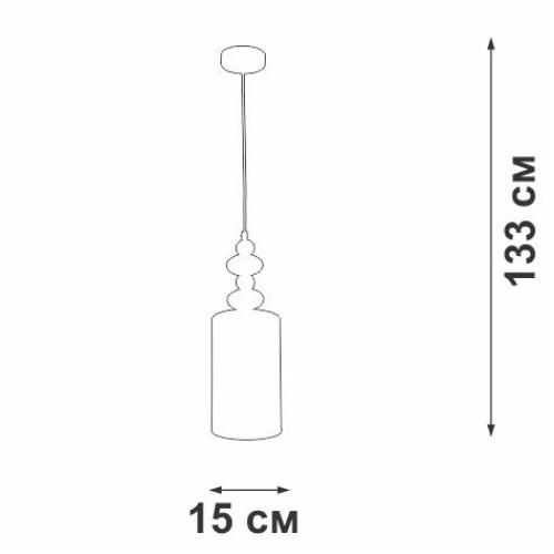 Подвес 1хЕ27 макс. 40Вт Vitaluce V2997-1/1S
