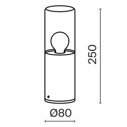 Светильник Amas 1х60Вт E27 IP54 ландшафтный Maytoni O432FL-01GF