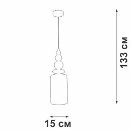 Подвес 1хЕ27 макс. 40Вт Vitaluce V2998-1/1S