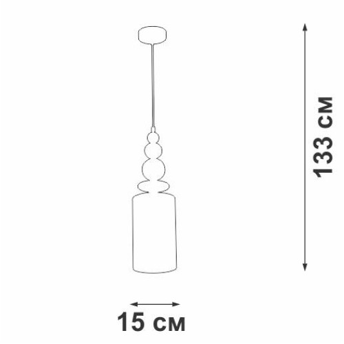 Подвес 1хЕ27 макс. 40Вт Vitaluce V2998-1/1S