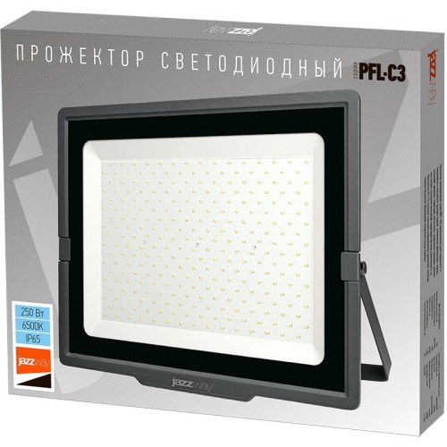 Прожектор светодиодный PFL-C3 250Вт 6500К IP65 ДО с клапаном закален. прозр. стекло Pro JazzWay 5027