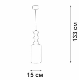 Подвес 1хЕ27 макс. 40Вт Vitaluce V2999-1/1S