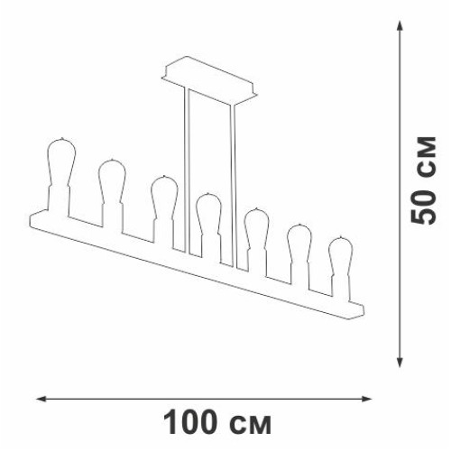 Люстра 7xE27 макс. 40Вт Vitaluce V3000-1/7PL