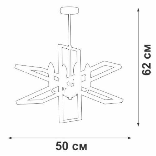 Люстра 4xE14 макс. 40Вт Vitaluce V3004-1/4PL