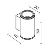 Светильник Shim 10Вт 3000К IP65 бра настен. Maytoni O303WL-L10W3K