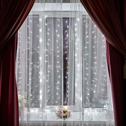 Гирлянда светодиодная "Светодиодный Дождь" 2.5х2м 300LED бел. 16Вт 230В IP20 свечение с динамикой пр