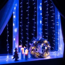 Гирлянда светодиодная "Светодиодный Дождь" 2.5х2м 300LED син. 16Вт 230В IP20 свечение с динамикой пр