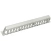 Органайзер кабельный JB07-1U-GY 19дюйм 1U с крышкой метал. (RAL7035) сер. Cabeus 7114c