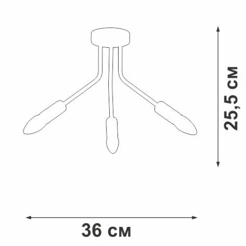 Люстра 3хЕ14 макс. 40Вт Vitaluce V3020-1/3PL
