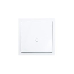 Кнопка звонка СП ZIMA IP20 безвинт. зажим бел. LEZARD 704-0288-103QC