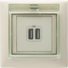 Розетка USB 2-м СП Valena сл. кость Leg 774170