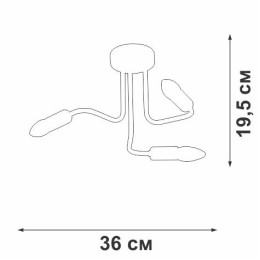 Люстра 3хЕ14 макс. 40Вт Vitaluce V3023-1/3PL