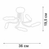 Люстра 5хЕ14 макс. 40Вт Vitaluce V3023-1/5PL