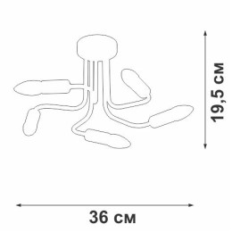 Люстра 5хЕ14 макс. 40Вт Vitaluce V3023-1/5PL