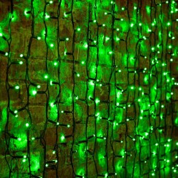 Гирлянда светодиодная "Светодиодный Дождь" 2х1.5м 360LED зел. 23Вт 230В IP67 постоян. свечение прово