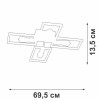 Люстра 4xE27 макс. 40Вт Vitaluce V3031-7/4PL
