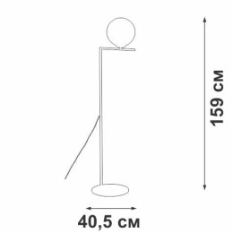 Светильник напольный 1xE27 макс. 40Вт Vitaluce V3033-1/1P