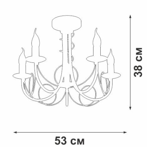 Люстра 5xE14 макс. 40Вт Vitaluce V3035-0/5PL