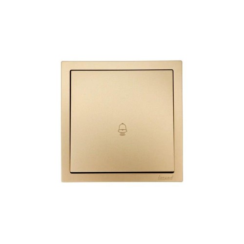 Кнопка звонка СП ZIMA IP20 безвинт. зажим зол. LEZARD 704-3688-103QC