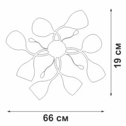 Люстра 8xE14 макс. 40Вт Vitaluce V3161-0/8PL