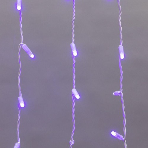 Гирлянда светодиодная "Айсикл" (бахрома) 4.8х0.6м 152LED син. 15Вт 230В IP65 провод бел. (нужен шнур
