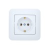 Розетка 1-м СП ASTI 16А IP20 с заземл. термопласт в сборе бел. LEZARD 7081-0202-122B