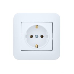 Розетка 1-м СП ASTI 16А IP20 с заземл. термопласт в сборе бел. LEZARD 7081-0202-122B