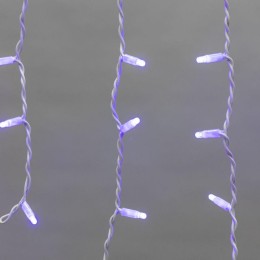 Гирлянда светодиодная "Айсикл" (бахрома) 4х0.6м 128LED син. 10Вт 230В IP67 провод каучук бел. Neon-N