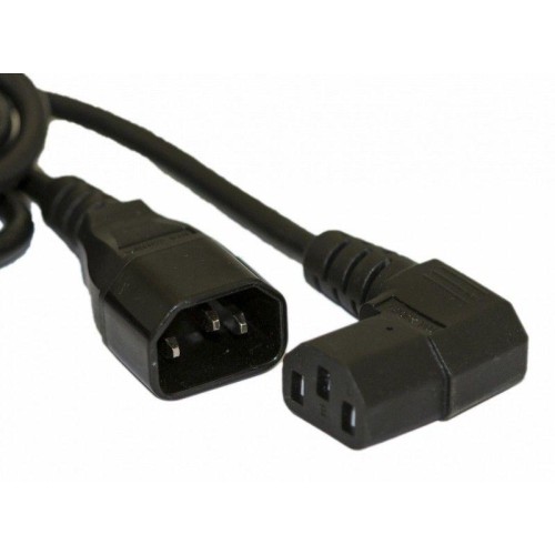 Кабель питаниямонитор-компьютер IEC 320 C13 (угловая)-IEC 320 C14 (3х1.0) 10А прямая вилка 5м (ПВС-А