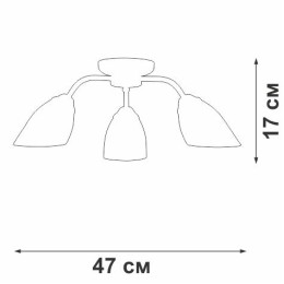 Люстра 3xE14 макс. 40Вт плафон ПП Vitaluce V3252/3PL
