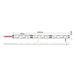 Лента светодиодная SMD5050 14.4Вт/м 60LED/м 12В IP65 бел. (уп.5м) Lamper 141-495