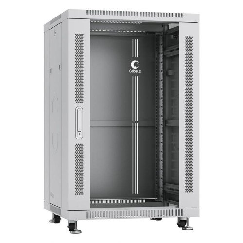 Шкаф монтажный телекоммуникационный напольный SH-05C-18U60/60 19дюйм 18U 600х600х988мм для распредел