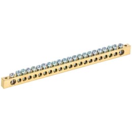 Шина PEN "земля-ноль" 8х12мм 22/2 (22группы/крепеж по краям) IEK YNN21-22-100