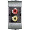 Разъем двойной типа RCA под зажим "тюльпан" Leg BTC NT4269R
