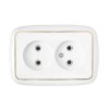 Розетка 2-м СП 6А IP20 бел. Bylectrica РС16-262