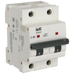 Выключатель автоматический модульный 2п C 80А M10H ARMAT IEK AR-M10H-2-C080