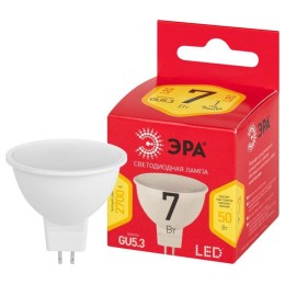 Лампа светодиодная RED LINE LED MR16-7W-827-GU5.3 R 7Вт MR16 софит 2700К тепл. бел. GU5.3 Эра Б00502