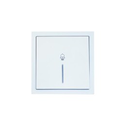 Кнопка звонка с индик. СП ZIMA IP20 безвинт. зажим бел. LEZARD 704-0288-108QC