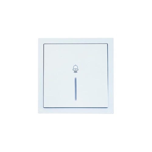 Кнопка звонка с индик. СП ZIMA IP20 безвинт. зажим бел. LEZARD 704-0288-108QC