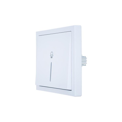 Кнопка звонка с индик. СП ZIMA IP20 безвинт. зажим бел. LEZARD 704-0288-108QC