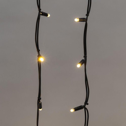 Гирлянда светодиодная "Айсикл" (бахрома) 6х1.5м 480LED тепл. бел. 33Вт 230В IP67 провод каучук черн.